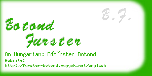botond furster business card
